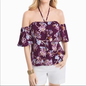 NWT‼️ WHBM Off the Shoulder Floral Printed Top